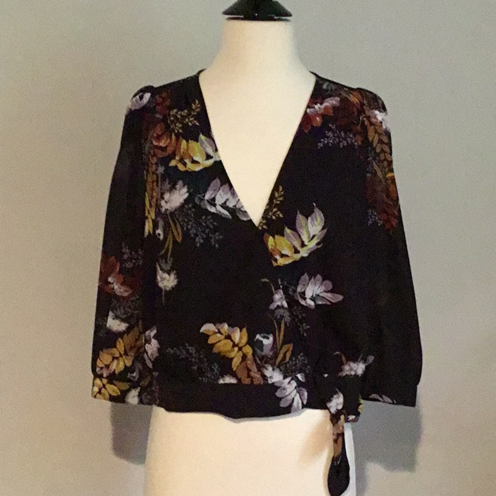 Madewell purple floral blouse